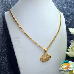 Gold Plated Guaranteed 18/24 inch Albert Chain with Double Heart pendant Necklace for ladies.