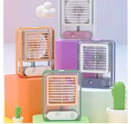 Mini refrigeration spray humidifier with lamp desk fan