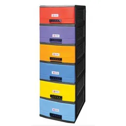 6 Drawer Large Storage Cart and Personal Organizer, Heavy-Duty Plastic Storage drawers Mobile Cabinet with Wheel, Large Containers for Storing Arts, C