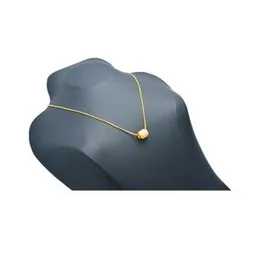 Gold Plated 2mm Fox Chain With New Barrel Design Pendant For Women.