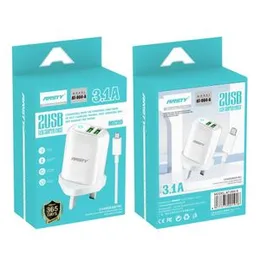 3.1A   Dual   USB   Micro   LED   uper   Fast   Charger   AT-004-A