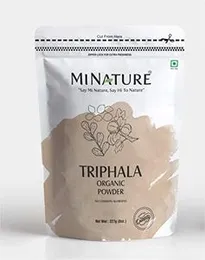 mi nature Organic Triphala Powder / 100% Pure, Natural and Organic- (227g / (1/2 lb) / 8 ounces) - Resealable Zip Lock Pouch