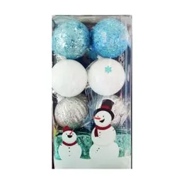 16 Pcs Christmas Tree Decoration Bauble & Gift Pack - Blue & Silver - Hanging Deco for Xmas Tress