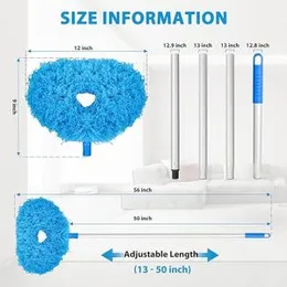 Washable Ceiling Fan Cleaner – Microfiber Duster with Telescopic Extension Rod, Flexible Head for High Ceiling Fans, Furniture, Blinds & Car Cleaning