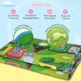 ABCD Alphabet Play Mat for Kids Double Sided Water Proof, Learning Floor Carpet Gym Mat for Crawling Baby/Infant/Toddler & Kids with Zip Bag 1 Count 1