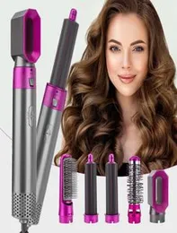 5-in-1 Multifunctional Curling Iron Set, Hot Air Styler Styling Tool, with 5 Interchangeable Barrels, Hair Dryer Straighteners Curling Irons Hot Wind
