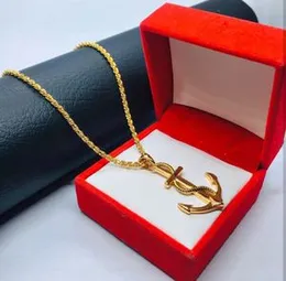 Soft Rope Chain With Medium Size Anchor Pendant For Women