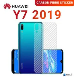 Carbon Fibre back sticker For Huawei Y7 2019