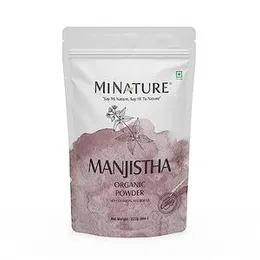 mi nature 100% Organic Manjistha Powder (RUBIA CORDIFOLIA)/ Pure Natural Organically Grown Manjistha Powder (227g / (1/2 lb) / 8 ounces) - Resealable 