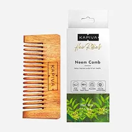 Kapiva Neem Comb | 100% Pure Neem Wood for Men & Women | Hair growth, Dandruff Control (FROM INDIA)SAB