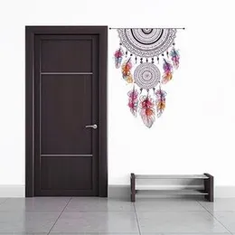 Rawpockets Shivering Boho Feather Dream Catcher Decor for Living Self Adhesive Wall Sticker(Pack of 2) (FROM INDIA FAAZ)