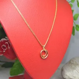 Gold Plated 2.8mm Bismark Chain With Glamira Pendant With Stone For Women.