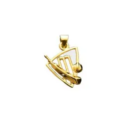 Gold Plated Pendant Stylish Cricket Wicket Shape Rich Look For Men.