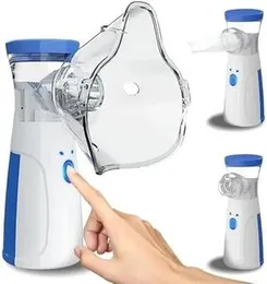 Portable Quiet Nebulizer for Kids and Adults, Nebulizer Machine with 2 Inhalation Mask and 1 Suction Nozzle with Breathing Problems, for Home, Office,