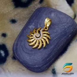 Gold Plated Sun Theme Pendant Fashion and Stylish Design For Ladies.