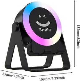 Smiley LED Wireless Speaker with Phone Holder & Mood Light | Long Battery Life Travel Speaker for Home, Office & Dorm Room
