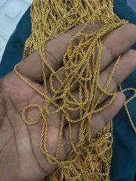 Hollywood Jewellery 18 Inch Rope Chain 24k Real Gold Plated for Women