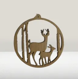 Premium Wood Christmas Tree Hanging Pendant, Eco-Friendly Christmas Tree Hanging Accent Tree Decoration Pendant, Holiday Décor