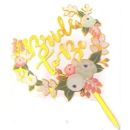 Bride To Be Plastic Cake Topper with Flowering