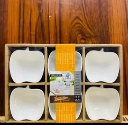 6pcs desert bowl apple