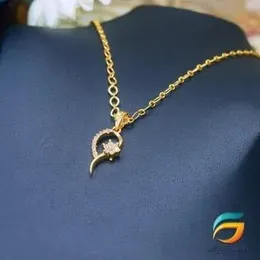 Gold Plated 04mm Machine Cut Link Chain Guaranteed 18/24 inch Chain with New Design Pendant With Flower Necklace for Ladies & Girl.