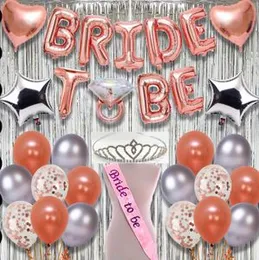 Bride To Be Decoration Full Set Groom To Be Gold set With Banner Sash and Crown