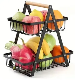 Home storage 2 tier rack / kitchen storage rack fruit basket