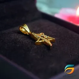 Gold Plated A Star Theme Pendant Fashion and Stylish Design For Ladies