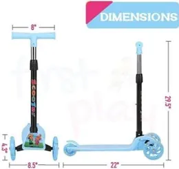 First Play Road Master Kids Scooter 168 A with 5 Height Adjustable & Foldable Handle I Multicolour Flashing LED Wheels I Scooter for Kids Above 2 Year