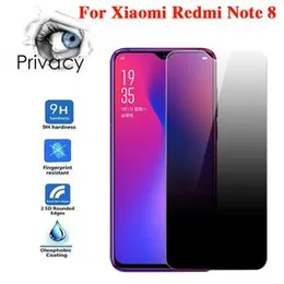 Privacy Anti Spy Full Tempered Glass For Xiaomi Redmi Note 8