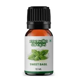 Masala Drops Aromatic Sweet Basil - 10 ML | Pure & Natural | For Continental cuisine, Marination, Seasoning, Salads, Shakes and Smoothies (Pack of
