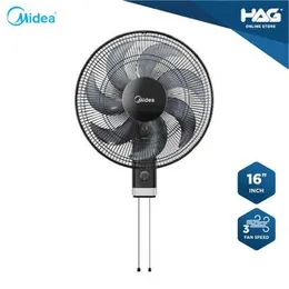 Midea FW40-23M 16″ Wall Fan – 7-Blade Copper Motor, 3 Speeds & Oscillation