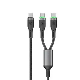 WiWU Wi-C071 Oringlink Type-C to Dual Type-C Cable 1.2M – Black