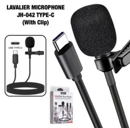 Lavalier Microphone JH-042 Type-C with Clip – Portable Wired Microphone for Mobile Phones