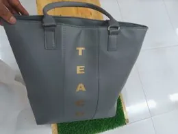 grey tote bag