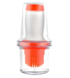 Portable Silicone Oil Dispenser Bottle with Brush and Lid – 1 Pcs BBQ, Pastry, Baking, and Kitchen Oil Container Tool
