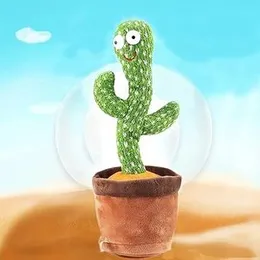 Kids Dancing Talking Cactus Toys for Baby Boys and Girls, Singing Mimicking Recording Repeating What You Say Sunny Cactus Electronic Light Up Plush To