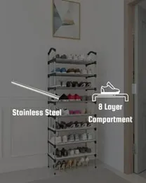 8 Tier Stainless Steel Shoe Rack