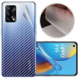 Carbon Fibre back stickerFor OPPO F19 Mobile Phone Back Skin Rear Protective Sticker