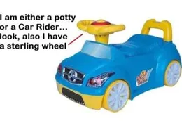 Ride on car and Closestool Potty seat, Baby Potty Trainer Mercedes Car Shaped Rider (Yellow)