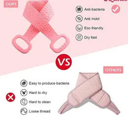 Silicone Body Scrubber/Bath Body Cleaning Belt/Skin Brush Belt For Skin/Bathing/Body ...