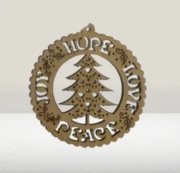 Wood Christmas Tree Hanging Pendant, Eco-Friendly Christmas Tree Hanging Accent Tree Decoration Pendant, Holiday Décor