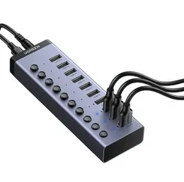 UGREEN 7 Port Hub USB to USB 3.0 With Separate Switch with External Power 12V 2A – CM481 - 30778