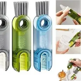 3 in 1 Multipurpose Bottle Gap Cleaner Brush,1 pcs Cup Cover Cleaning Brush,Cup Crevice Cleaning Tools,Water Bottle Cleaner Brush,Home Kitchen Cleanin