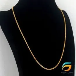 Gold Plated 02mm Fox Chain Guaranteed 18inch Short Stylish Design.