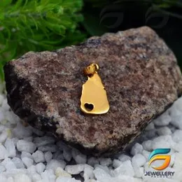 Gold Plated Sri Lanka Map Pendant for Women.