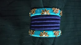 deep blue and a vibrant turquoise Homemade bangle