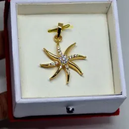 Gold Plated NEW SUN Pandent WITH WHITE STONE Eye-catching Design