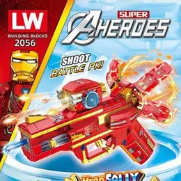 317+ Pcs Iron Man Gun with Super Dazzling Light - Avengers Super Heroes LW Building Blocks 2056
