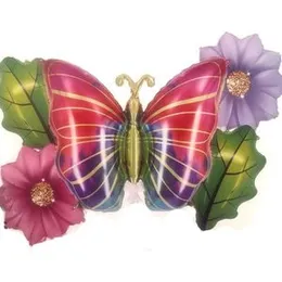 5 Pcs Foil Ballons Butterfly Birthday Party Decoratings
